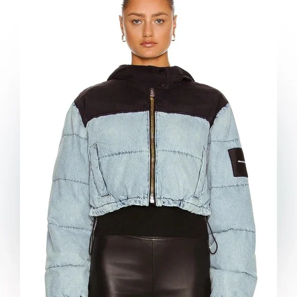 Alexander Wang Denim Cropped Puffer - Picture 10 of 16